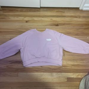 cropped purplely pink levis crewneck from macys